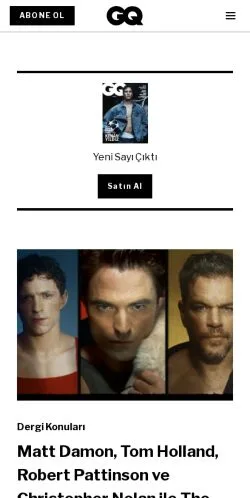 Voorbeeld van de site GQ Türkiye, medium uit Turkije voor gesponsorde artikelen
