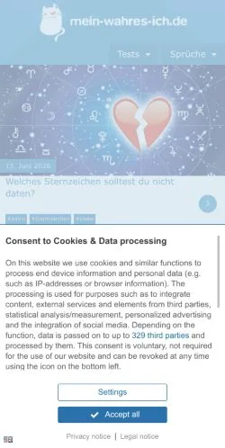 Podgląd witryny Mein Wahres Ich, medium z kraju Niemcy do artykułów sponsorowanych