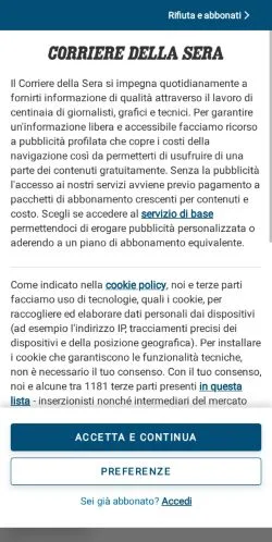 Podgląd witryny Corriere Catania, medium z kraju Włochy do artykułów sponsorowanych