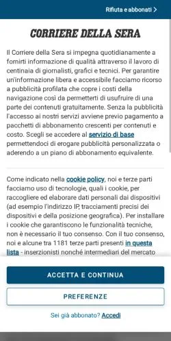 Podgląd witryny Corriere Del Mezzogiorno Palermo, medium z kraju Włochy do artykułów sponsorowanych