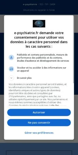 Vista previa del sitio Références Santé Mentale, medio de Francia para artículos patrocinados