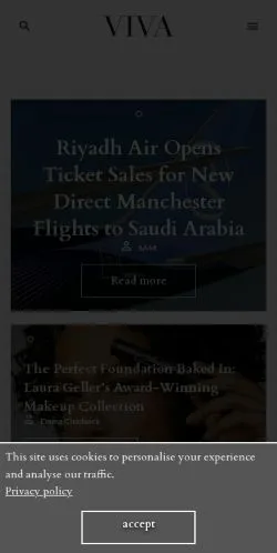 Anteprima del sito VIVA Manchester, media di Regno Unito per articoli sponsorizzati