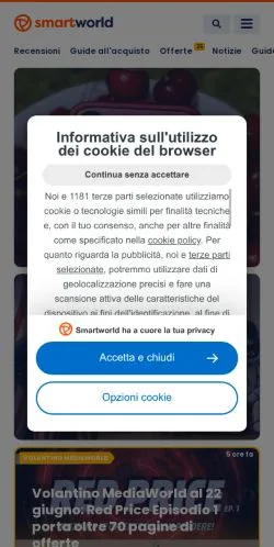 Forhåndsvisning av nettstedet SmartWorld, medium fra Italia for sponsede artikler