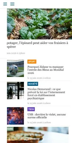 Anteprima del sito 24matins, media di Francia per articoli sponsorizzati