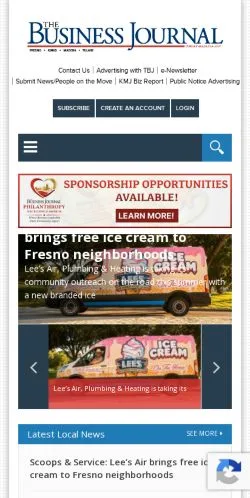 Anteprima del sito The Business Journal, media di Stati Uniti per articoli sponsorizzati