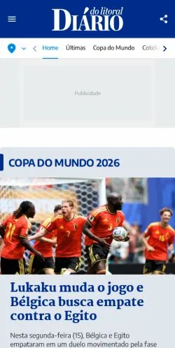 Anteprima del sito Diário do Litoral, media di Brasile per articoli sponsorizzati