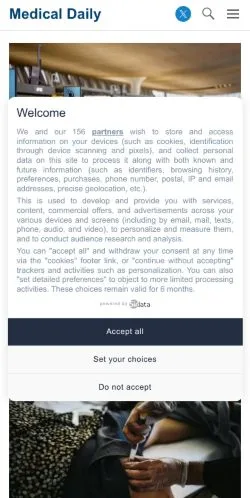 Anteprima del sito Medical Daily, media di Stati Uniti per articoli sponsorizzati