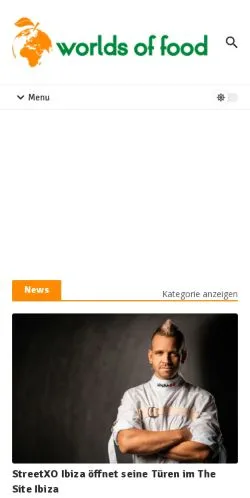 Vorschau der Website Worlds of Food, Medium aus Deutschland für gesponserte Artikel
