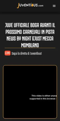 Forhåndsvisning av nettstedet Juventibus, medium fra Italia for sponsede artikler