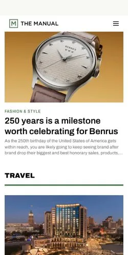 Preview of the The Manual website, a media outlet in United States for sponsored articles