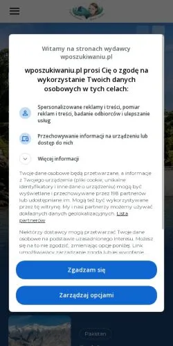 Anteprima del sito W Poszukiwaniu Końca Świata, media di Polonia per articoli sponsorizzati