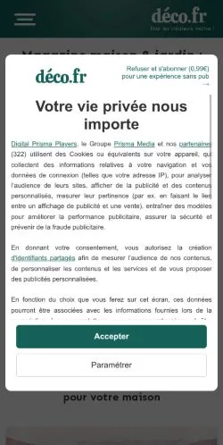 Vista previa del sitio Déco, medio de Francia para artículos patrocinados