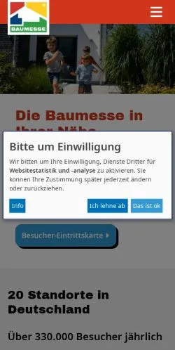 Vista previa del sitio Baumesse, medio de Alemania para artículos patrocinados