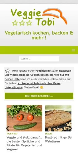 Anteprima del sito Veggie Tobi, media di Germania per articoli sponsorizzati