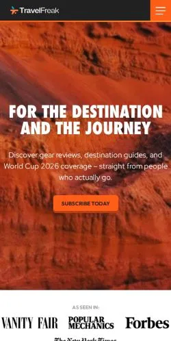 스폰서 기사용 미국 매체 TravelFreak 사이트 미리보기