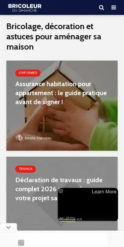 Vista previa del sitio Bricoleur Du Dimanche, medio de Francia para artículos patrocinados