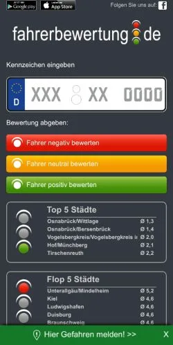 Anteprima del sito Driver Behavior Reviews, media di Germania per articoli sponsorizzati