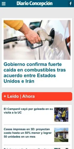 Anteprima del sito Diario Concepción, media di Laos per articoli sponsorizzati