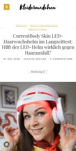 Anteprima del sito Kleidermaedchen, media di Germania per articoli sponsorizzati