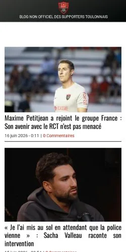 Anteprima del sito Blog RCT, media di Francia per articoli sponsorizzati