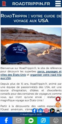 스폰서 기사용 프랑스 매체 Roadtrippin' 사이트 미리보기