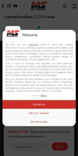 Anteprima del sito Motoservices, media di Francia per articoli sponsorizzati