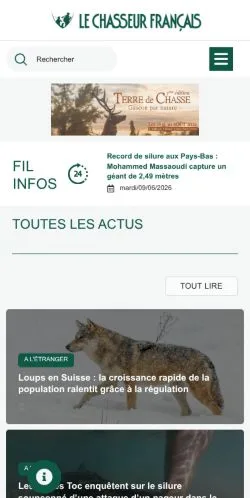 Anteprima del sito Le Chasseur Français, media di Francia per articoli sponsorizzati