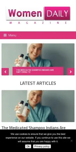 Anteprima del sito Women Daily Magazine, media di Stati Uniti per articoli sponsorizzati