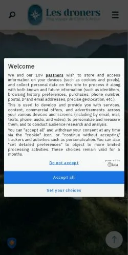 Anteprima del sito Les Droners, media di Francia per articoli sponsorizzati