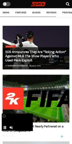 Anteprima del sito Sports Gamers Online, media di Stati Uniti per articoli sponsorizzati