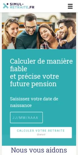 Anteprima del sito Simul Retraite, media di Francia per articoli sponsorizzati