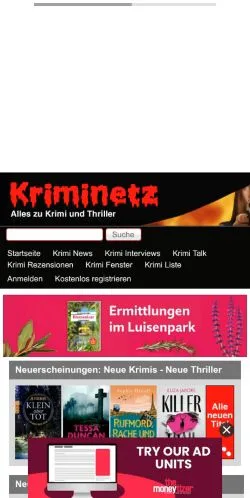 Anteprima del sito Kriminetz, media di Germania per articoli sponsorizzati