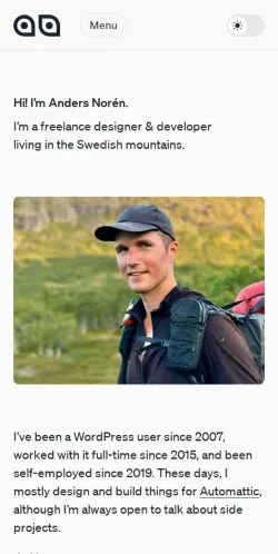 Preview of the Anders Norén website, a media outlet in Sweden for sponsored articles