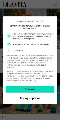 Anteprima del sito Deavita, media di Germania per articoli sponsorizzati