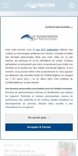 Anteprima del sito Le Phocéen, media di Francia per articoli sponsorizzati