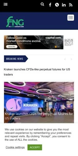 Anteprima del sito FX News Group, media di Stati Uniti per articoli sponsorizzati