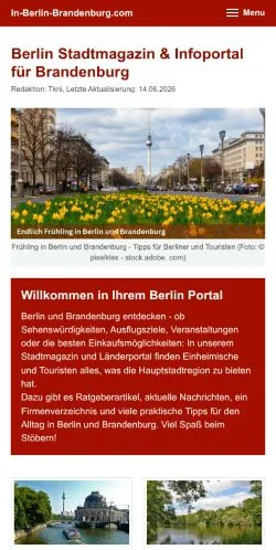Podgląd witryny Berlin Stadtmagazin Brandenburg, medium z kraju Niemcy do artykułów sponsorowanych