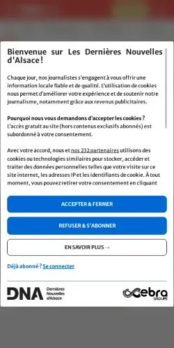 Aperçu du site DNA, média de France pour articles sponsorisés