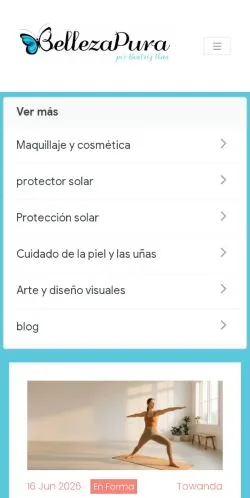 Anteprima del sito BellezaPura, media di Spagna per articoli sponsorizzati