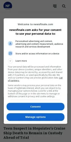Anteprima del sito Newsfinale, media di Stati Uniti per articoli sponsorizzati