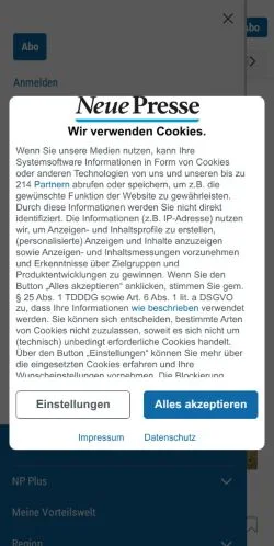 Anteprima del sito Neue Presse Coburg, media di Germania per articoli sponsorizzati