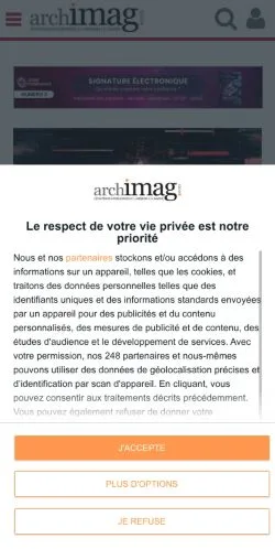 Forhåndsvisning af Archimag, medie fra Frankrig til sponsorerede artikler