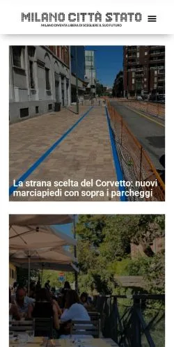 Podgląd witryny Milano Città Stato, medium z kraju Włochy do artykułów sponsorowanych