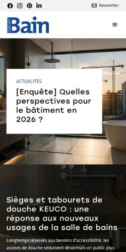 Preview of the Concept Bain website, a media outlet in France for sponsored articles