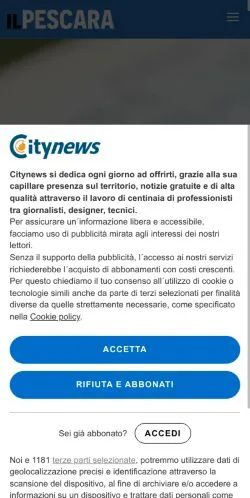 Anteprima del sito IlPescara, media di Italia per articoli sponsorizzati