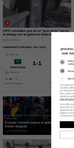 Aperçu du site Proceso, média de Mexique pour articles sponsorisés