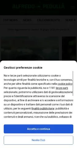 Podgląd witryny Alfredo Pedullà, medium z kraju Włochy do artykułów sponsorowanych