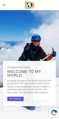 Podgląd witryny The World In My Pocket, medium z kraju Wielka Brytania do artykułów sponsorowanych
