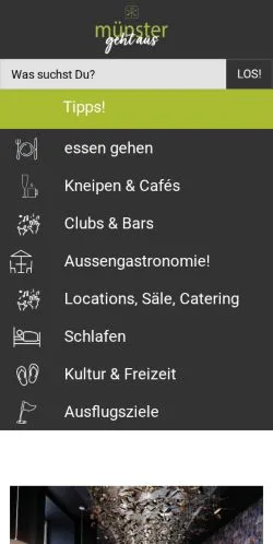 Anteprima del sito Münster Geht Aus, media di Germania per articoli sponsorizzati