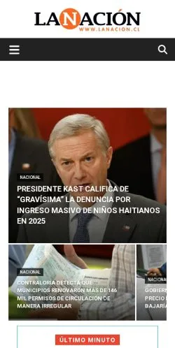 Vista previa del sitio La Nación, medio de España para artículos patrocinados